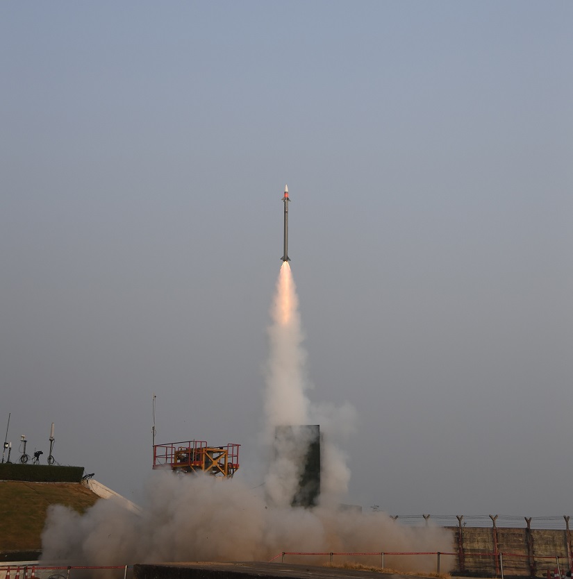MRSAM Missile During the Test