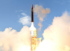 IAI's Arrow 3 interceptor anti ballistic missile.