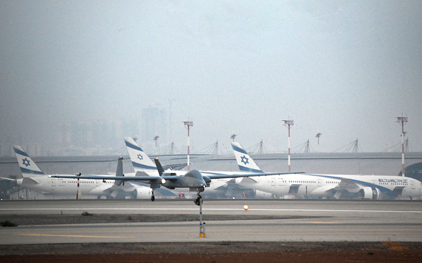 מל"ט ההרון של התעשייה האווירית נחת לראשונה בנמל התעופה בן גוריון