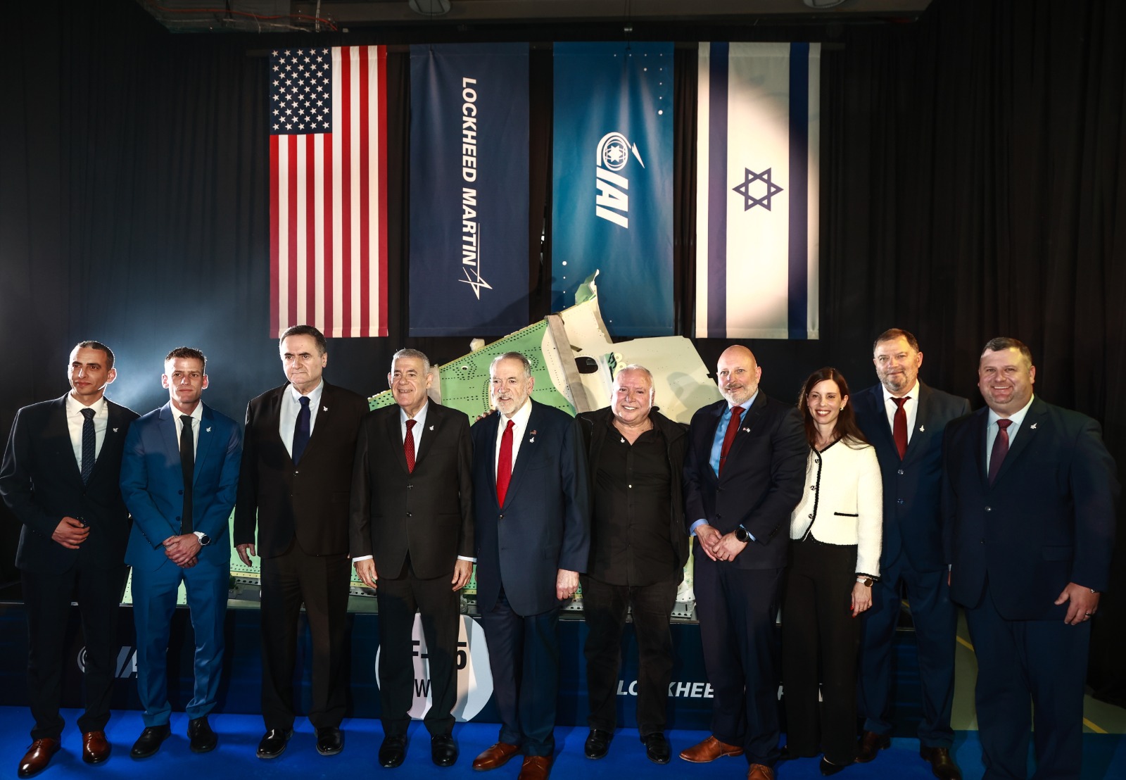 Israeli Ministers Israel Katz and David Amsalem; U.S. Ambassador to Israel Mike Huckabee; IAI President and CEO Boaz Levy, together with IAI’s management team and the leadership of Lockheed Martin.